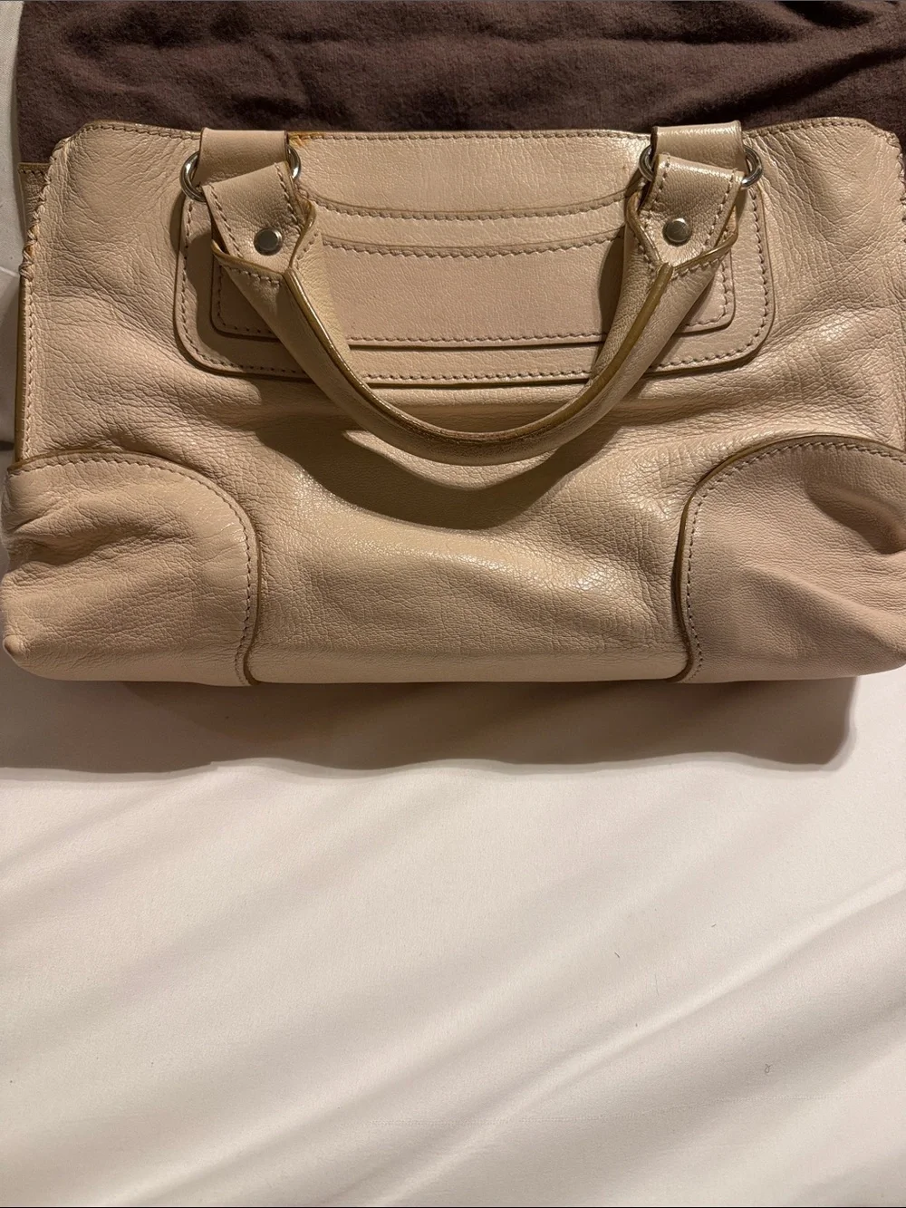 Celine Vintage Leather Boogie Bag Cream + COA & Dust Bag